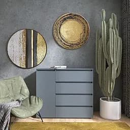 Комод для дома Эверест КЛ-3 Лайт телескопический 105х38х93 см Графитовый (DTM-4898)