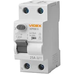 Дифференциальное реле Videx Resist АС 2п 30мА 10кА 25А (VF-RS10-DR2AC25)