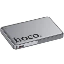 Портативний ЗП Power Bank Hoco Q36 Sunlight magnetic suction+holder PD20W з БЗП 5000 mAh Metal grey - мініатюра 3