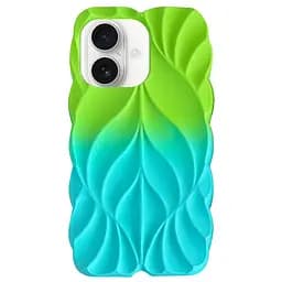 Чохол Epik TPU Leaf для Apple iPhone 16, 6.1 Green/Aqua