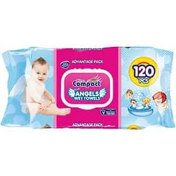 Вологі серветки для дітей Ultra Compact Angels Baby 120 шт.