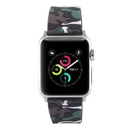 Ремінець Creasted для годинника Apple Watch 42 мм 44 мм силіконовий з пряжкою, Camouflage with brown - мініатюра 3