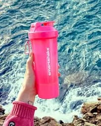 Шейкер спортивний SmartShake Slim 500 мл Neon Pink (10253201) - мініатюра 2