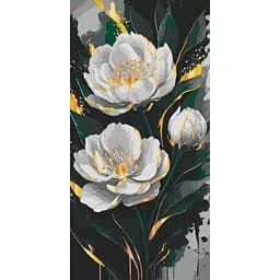 Набір для розпису ArtCraft Золото півоній з металізованими фарбами 40х80 см (13159-AC)