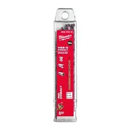 Свердло по металу HSS-Co MILWAUKEE DIN338, діаметр 6,5х101х63мм, (10шт), пластикова коробка
