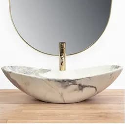 Умивальник Rea Royal 37x62,5 sand (REA-U6502) - мініатюра 4
