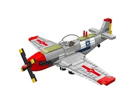 Конструктор літак Mould King винищувач Другої світової війни P-51D Mustang Fighter  авіація 396 деталей