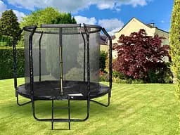 Батут садовий SkyFlyer Black 8 футов зі сходами 244 см (TR0033) - мініатюра 14