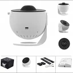 Проєктор зоряного неба + 12 картриджів, від USB, Galaxy Projector, Білий/планетарій для спальні/Нічник зоряне небо - мініатюра 8