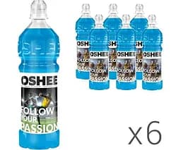 OSHEE Isotonic Drinks Sport, Упаковка 6 шт. х 0,75 л, Напій ізотонічний негазований Мультифрукт Оші, ПЕТ