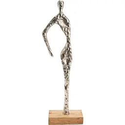 Статуетка Amadeus Елегант срібляста дерево та алюміній 31 см (150228)