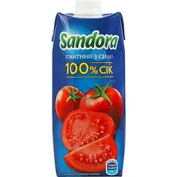 Томатный сок Sandora с солью восстановлен стерилизованный 0.5 л