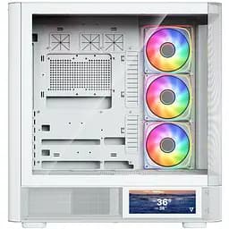 Корпус ModeCom VOLCANO AQ400 ARGB MIDI SIDE LCD 6,2” 4x120mm fans WHITE без БЖ ATX - мініатюра 4