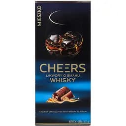Цукерки шоколадні Mieszko Whisky праліне з начинкою лікеру 180 г