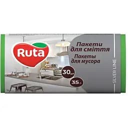 Пакеты для мусора Ruta, 35 л, 30 шт., зеленые