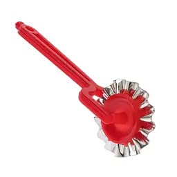 Нож ролик тесторез узкий фигурный зубчатый для теста и вырезания чебуреков Красный 84136