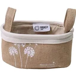 Корзина текстильная овальная с ручками Handy Home Fly, 24х14х12 см, бежевый (NEW-09)