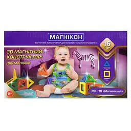 Магнітний конструктор Магікон 16 деталей Магнікоша (MK-16)
