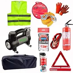 Набір Uragan з компресором з LED-сигнальним ліхтарем 90190 (na_54)