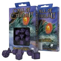 Набор кубиков COC Horror on the Orient Express Black & purple Dice Set , 7 шт. (SCTO05)