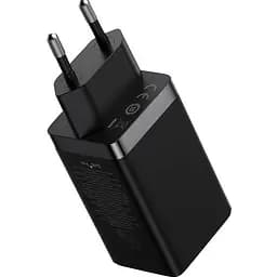 Мережевий зарядний пристрій Baseus GaN5 Pro Fast Charger 2C+U 65W + Cable USB-C Black (CCGP120201) [98870] - мініатюра 3