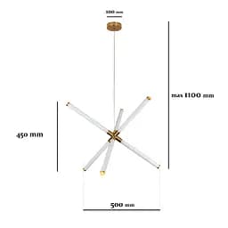 Підвісний світильник LED Levistella 7813155-1 AB, 23W, 4000K, бронзовий метал, сучасний стиль для дому - мініатюра 3