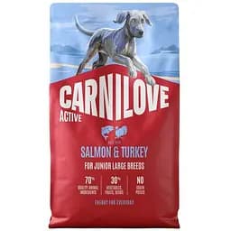 Сухий корм для молодих собак великих порід Carnilove Active Salmon & Turkey Junior Large Breed лосось та індичка 4 кг