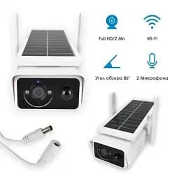 Автономна вулична Wi-Fi камера на сонячній батареї IP Solar беспровідна з акумуляторами 2×3350 мАг - мініатюра 2
