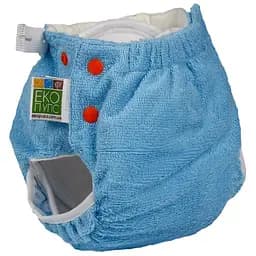 Подгузник трикотажный Эко Пупс Active Classic 2 (3-6 кг), с вкладышем Abso Maxi, синий, 1 шт.