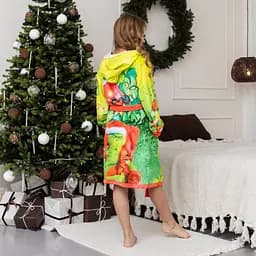 Халат дитячий з плюшевого велюру Grinch 18166 110-116 см - мініатюра 3
