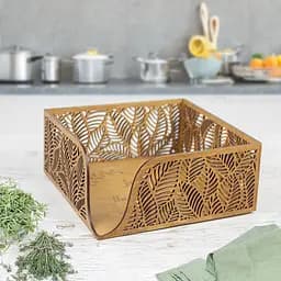 Дерев'яна серветниця VANZA LEAF oak - S (14 см) - мініатюра 4