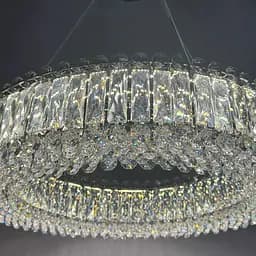 Кришталева підвісна LED-люстра Linisoln 8693-600 70W 60 см до 17 м2 - мініатюра 5