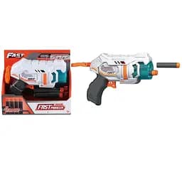 Игрушечный детский пистолет механический барабанного типа с мягкими патронами (4 шт.)(15 х 11см)