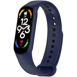 Силиконовый ремешок для Xiaomi Mi Band 7/6/5 Темно-синий / Midnight blue