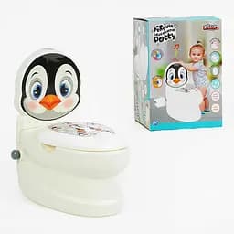 Горшок детский Pilsan "Пингвин", спинка, съемный горшок, держатель для бумаги, звуки воды, подсветка 07-565