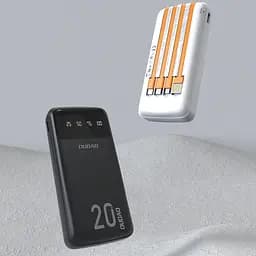 УМБ Dudao 20000mAh K6Pro+ 10W USB-A,USB-C In/Out,with USB-C/Lightning/MicroUSB/USB-A cables Black - мініатюра 6
