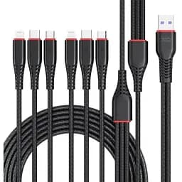 Кабель XO NB196 6 in 1 черный