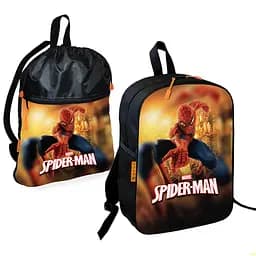 Школьный рюкзак детский Человек-паук + Сумка для обуви спортивной формы рюкзак-мешок мальчику (01885)