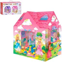 Дитячий намет-будиночок каркасний Intex MR 1300 з вікном та кульками, вхід на накидку/липучку (94x70x104 см)