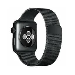 Ремінець Creasted для годинника Milanese loop steel bracelet Apple watch, 42 44 мм Black - мініатюра 2