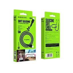 Кабель Borofone BX31 USB to iP 2.4A 1 м silicone TPE connectors чорний - мініатюра 2