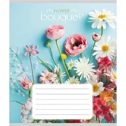 Зошит учнівський "Букет" Leader 024-550337K-4 в клітинку, 24 аркуші