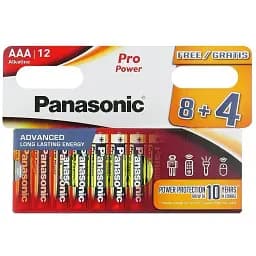 Батарейка Panasonic Pro Power AAA/LR03 BL 12 (8+4)шт (LR03PPG/12HH 8+4F)