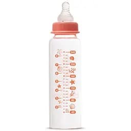 Скляна пляшечка для годування Baboo Sea Life Антиколікова, 240 мл, 3+ міс., помаранчева (3-118) - мініатюра 3