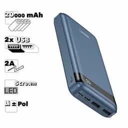 Зовнішній акумулятор Remax RPP-259 20000 mAh (74 WH) синій - мініатюра 4