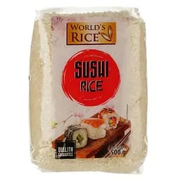 Рис круглозернистий World's Rice для приготування суші 500 г