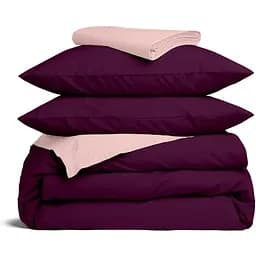 Комплект постільної білизни Cosas Plum CS6 Євро марсала (Duo_77x77RfrCherryDark_40RfrRose_200)