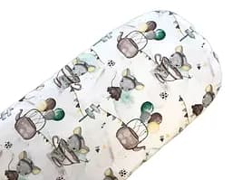 Простынь хлопковая Moontime в коляску "Мишки в чашках"