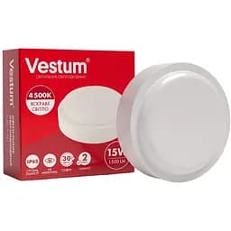 Світлодіодний світильник Vestum круглий ЖКГ 15W 4500K 220V 1-VS-7103