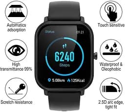 Захисна плівка Amazfeel для смартгодинника Amazfit GTS/GTS2 з рамкою (2 шт.) - мініатюра 8